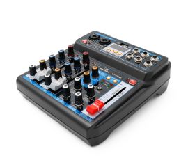 SINEXTESIS Mixer 6 canali, multieffetto DSP, interfaccia USB, lettore Mp3, Bluetooth