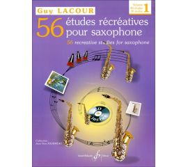 56 ETUDES RECREATIVES POUR SAXOPHONE VOLUME I - LACOUR