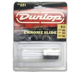 DUNLOP 221 CHROMED STEEL SLIDE MEDIUM SHORT EKO