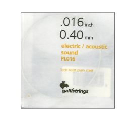 CORDA PER CHITARRA ACUSTICA ED ELETTRICA PL016 SOL III PLAIN STEEL GALLISTRINGS