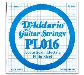 CORDA PER CHITARRA ELETTRICA O ACUSTICA D'ADDARIO PL 016 PLAIN STEEL AUDIO VID