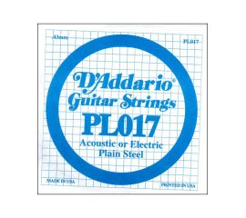 CORDA PER CHITARRA ELETTRICA O ACUSTICA D'ADDARIO PL 017 PLAIN STEEL AUDIO VID