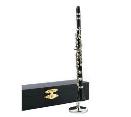 Clarinetto in miniatura con piedistallo e astuccio