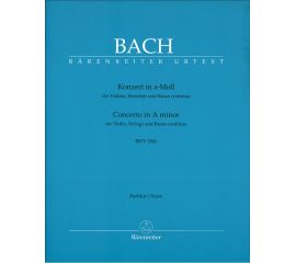 KONZERT IN A-MOLL FUR VIOLINE STREICHER UND BASSO CONTINUO BWV 1041 - BACH