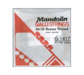 CORDA PER MANDOLINO GALLISTRINGS 80/20 BRONZE WOUND LIGHT GAUGE G-1417 3°     D-