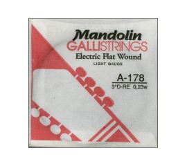 CORDA PER MANDOLINO GALLISTRINGS ELETRIC FLAT WOUND LIGHT GAUGE A-178 3° D-RE