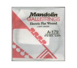 CORDA PER MANDOLINO GALLISTRINGS ELETRIC FLAT WOUND LIGHT GAUGE A-179 4° G-SOL