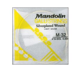 CORDA PER MANDOLINO GALLISTRINGS SILVERPLATED WOUND LIGTH GAUGE M-32 4° G-SOL