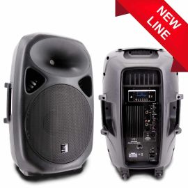 SINEXTESIS Diffusore Attivo 500W (LF 15" + HF 1") con Display LCD, Player Mp3 (USB/SD), Radio FM e Telecomando