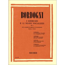 3 ESERCIZI E 12 NUOVI VOCALIZZI OPUS 8 - BORDOGNI