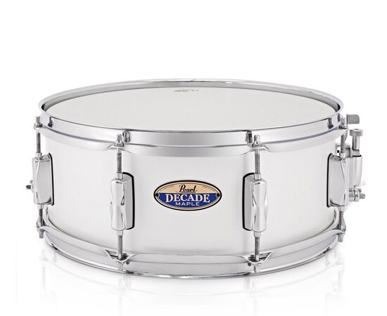 14 "X 5.5 Pearl Decade Maple White Satin Snare Drum, 2 image