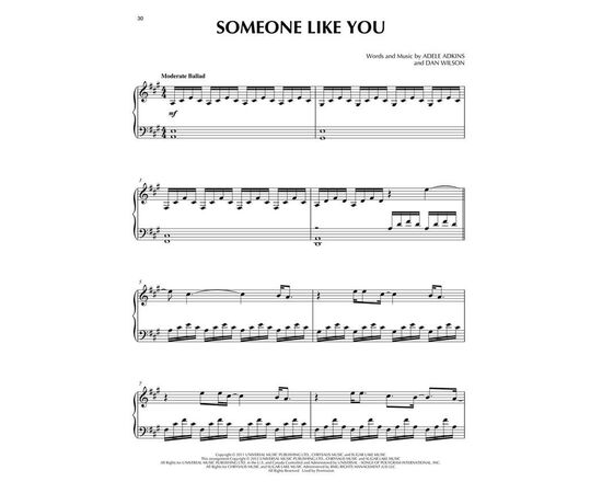 Adele For Piano Solo 10 Sheet Music Great Songs!, 4 image