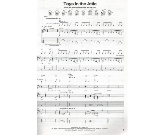 Aerosmith Toys in the Attic -Recorded Guitar Versios Sheet music, 4 image