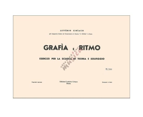 CIRIACO GRAFIA E RITMO III CORSO