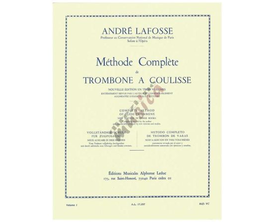 LAFOSSE - METODO COMPLETO TROMBONE COULISSE VOL. 1