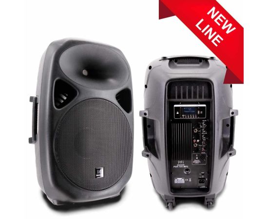 SINEXTESIS Diffusore Attivo 500W (LF 15" + HF 1") con Display LCD, Player Mp3 (USB/SD), Radio FM e Telecomando