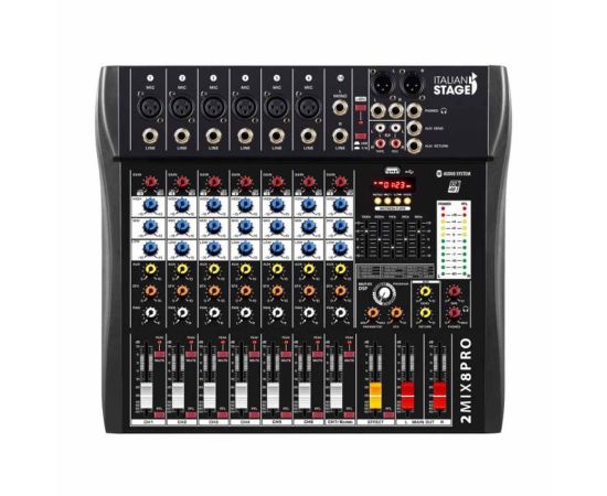 ITALIAN STAGE 2MIX8PRO mixer 8 canali con effetti