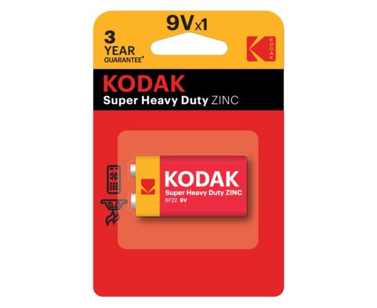 KODAK Batteria Zinco Carbone Transistor 9V (1 pz in Blister)