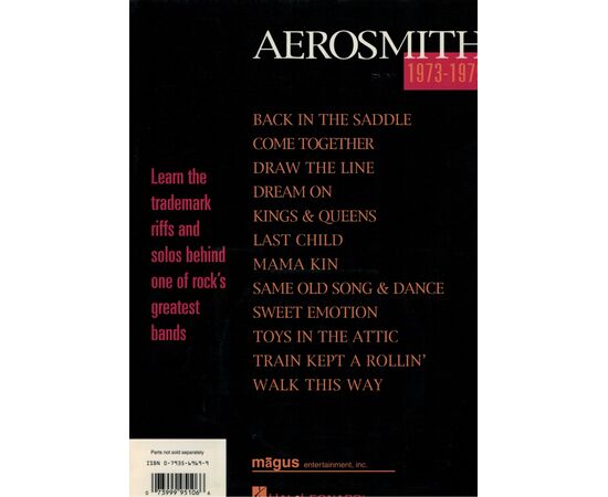 Spartito Aerosmith 1973 - 1979 con CD, 2 image