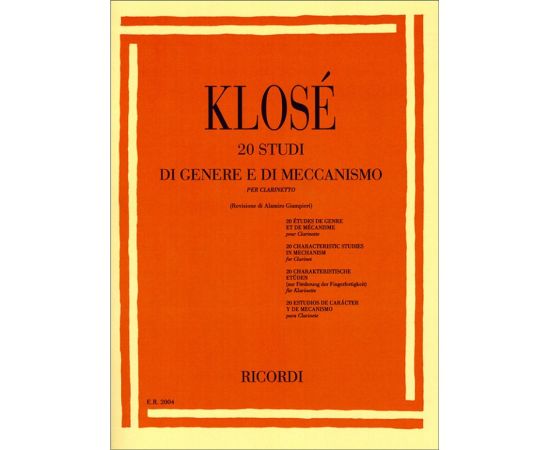 20 STUDI DI GENERE E DI MECCANISMO - KLOSE