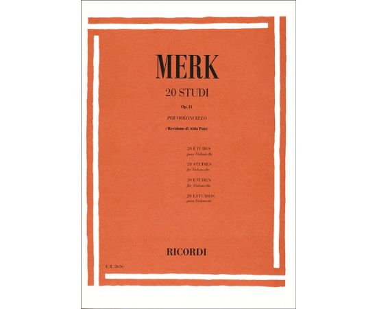 20 STUDI OPUS 11 PER VIOLONCELLO - MERK