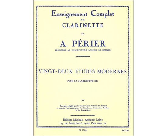 22 ETUDES MODERNES - PERIER