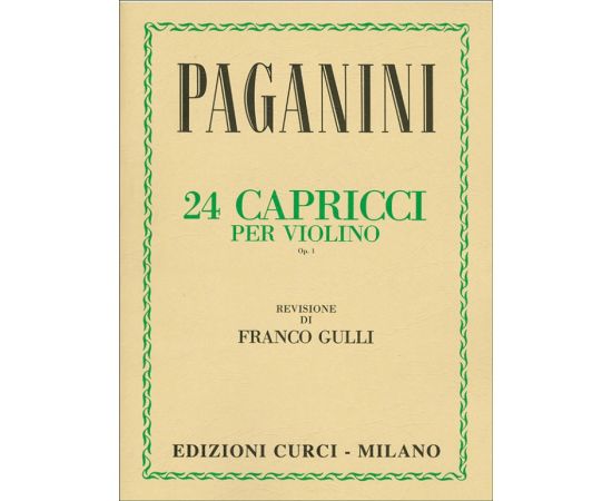 24 CAPRICCI PER VIOLINO OPUS 1 - PAGANINI