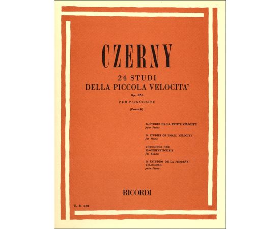 24 STUDI DELLA PICCOLA VELOCITA' OP. 636 PER PIANOFORTE - CZERNY