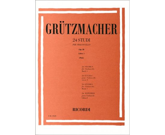 24 STUDI PER VIOLONCELLO OPUS 38  LIBRO I - GRUTZMACHER