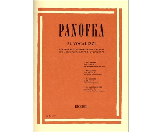 24 VOCALIZZI PER SOPRANO MEZZOSOPRANO O TENORE - PANOFKA