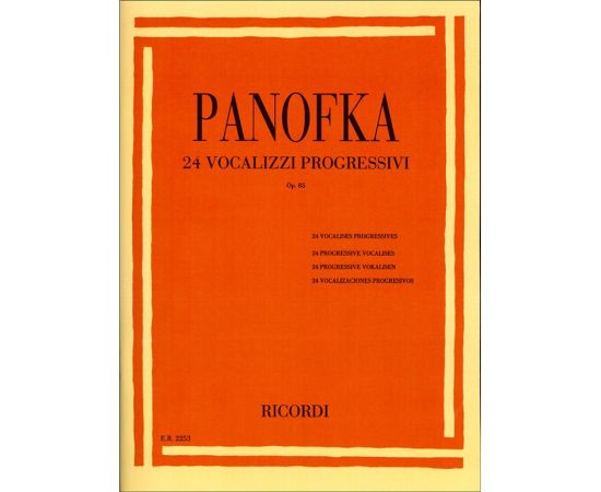 24 VOCALIZZI PROGRESSIVI OPUS 85 - PANOFKA