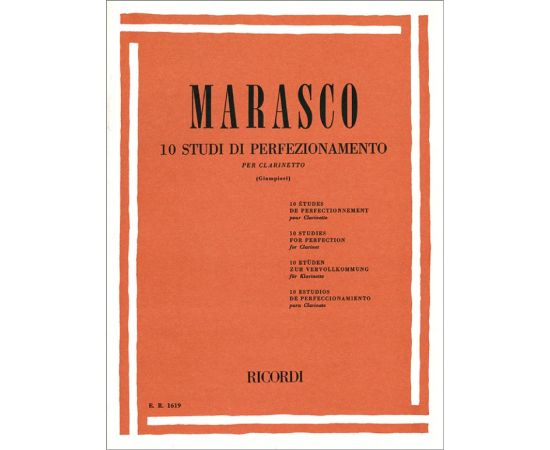 10 STUDI DI PERFEZIONAMENTO PER CLARINETTO - MARASCO