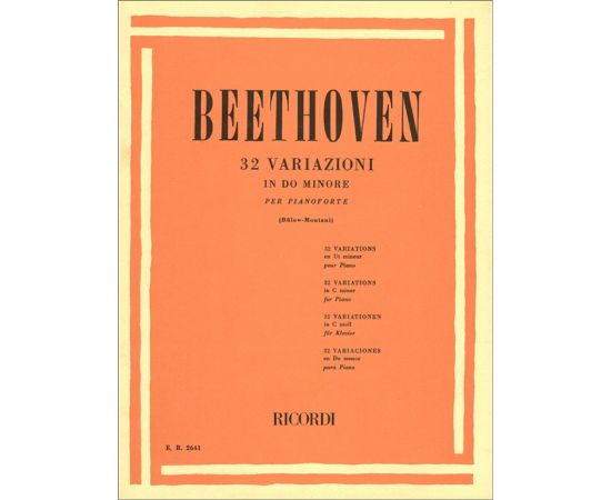 32 VARIAZIONI IN DO MINORE PER PIANOFORTE - BEETHOVEN