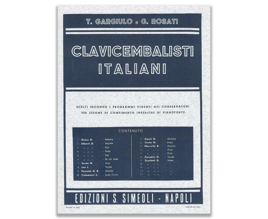 CLAVICEMBALISTI ITALIANI - T.GARGIULO E G. ROSATI