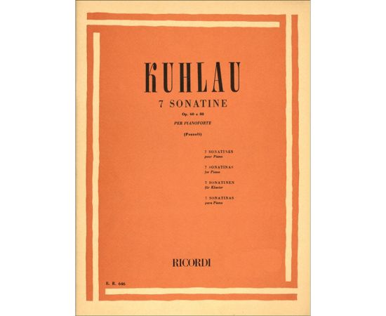 7 SONATINE OP.60, 88 PER PIANOFORTE - FRIEDRICH KUHLAU