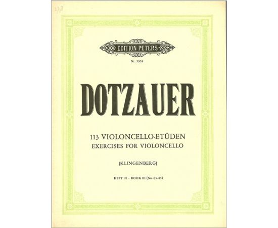 113 VIOLONCELLO-ETUDEN BOOK III - DOTZAUER