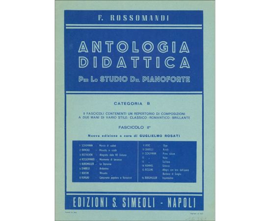 ANTOLOGIA DIDATTICA CATEGORIA B PER PIANOFORTE FASCICOLO 2 - ROSSOMANDI