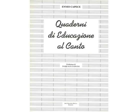 QUADERNI DI EDUCAZIONE AL CANTO - CAPECE