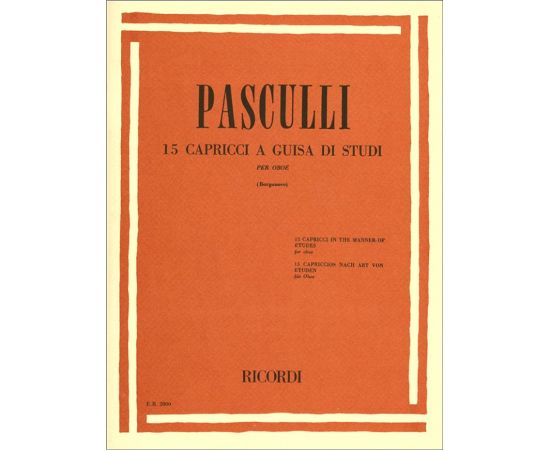 15 CAPRICCI A GUISA DI STUDI X OBOE - PASCULLI