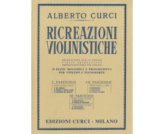 RICREAZIONI VIOLINISTICHE II FASCICOLO