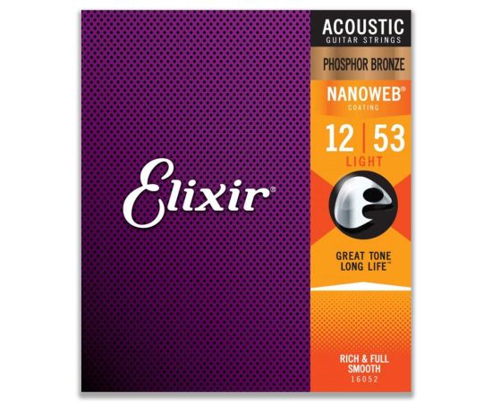 ELIXIR ACOUSTIC PHOSPHOR BRONZE NANOWEB 12-53