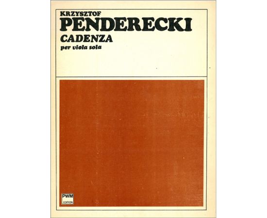 CADENZA PER VIOLA SOLA - PENDERECKI