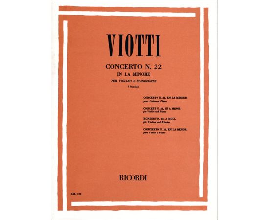 CONCERTO NUMERO 22 IN LA MINORE - VIOTTI