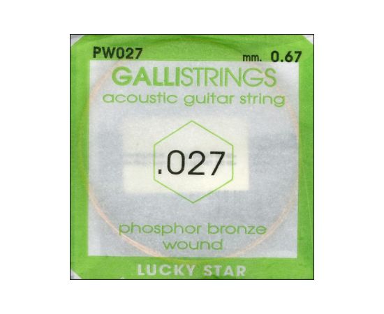 CORDA PER CHITARRA FOLK PHOSPHOR BRONZE 027SOL GALLISTRINGS LUCKY STAR