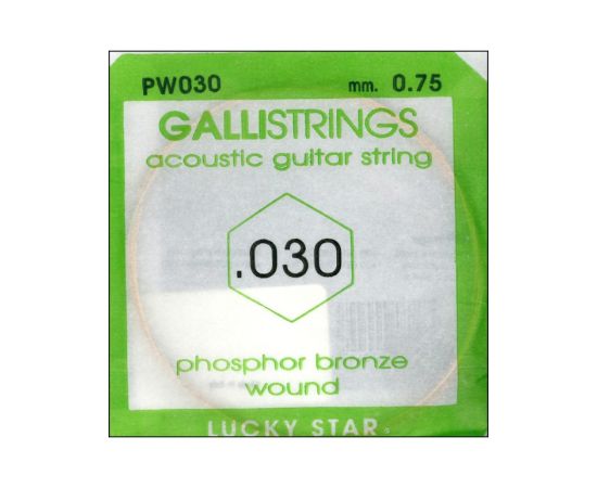 CORDA PER CHITARRA FOLK PHOSPHOR BRONZE 030RE GALLISTRINGS LUCKY STAR