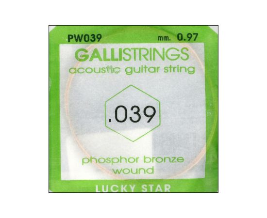 CORDA PER CHITARRA FOLK PHOSPHOR BRONZE 039LA GALLISTRINGS LUCKY STAR