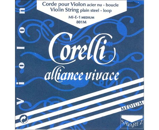 CORDA PER VIOLINO PLAIN STEEL-LOOP MI-E-1 MEDIUM 801M CORELLI ALLIANCE VIVACE SA