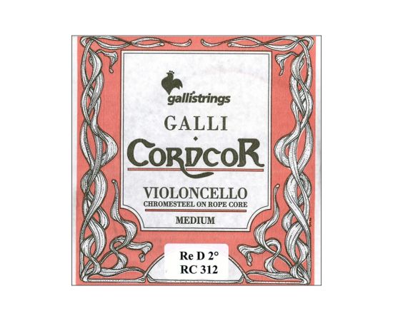 CORDA PER VIOLONCELLO RE D 2 CHROMESTEEL MEDIUM GALLISTRINGS CORDCOR RC312