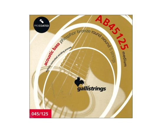 CORDIERA PER BASSO ACUSTICO AB45125 MEDIUM GALLISTRINGS 45-125 PHOSPHOR BRONZE P