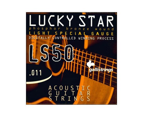 CORDIERA PER CHITARRA ACUSTICA FOLK GALLISTRING LS50 LUCKY STAR 11-52 PHOSPHOR B